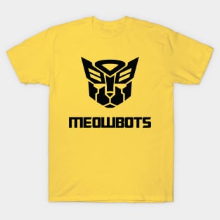 Meowbots - Cat Autobots Black T-Shirt